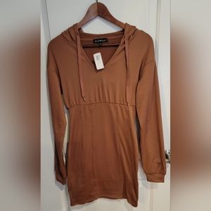 New Derek Heart Hooded Bodycon Dress